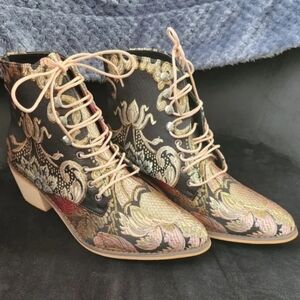 Ladies with lace up boots